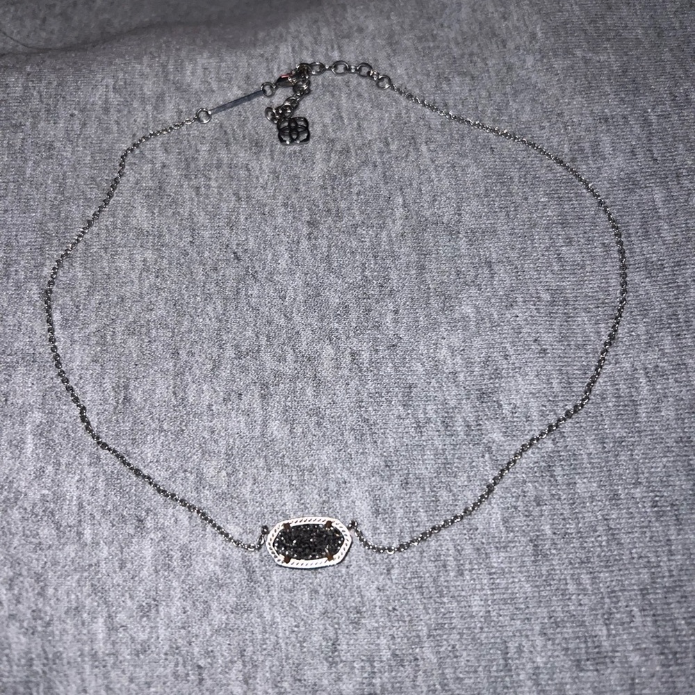 Kendra Scott Elisa silver druzy necklace